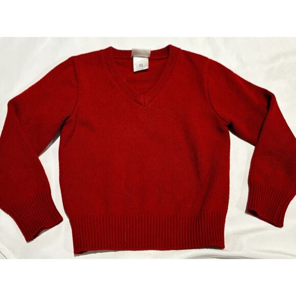 Kids Dennis Red School Uniform Sweater Size Xs 5-6 Preppy Holiday Red - Picture 1 of 5